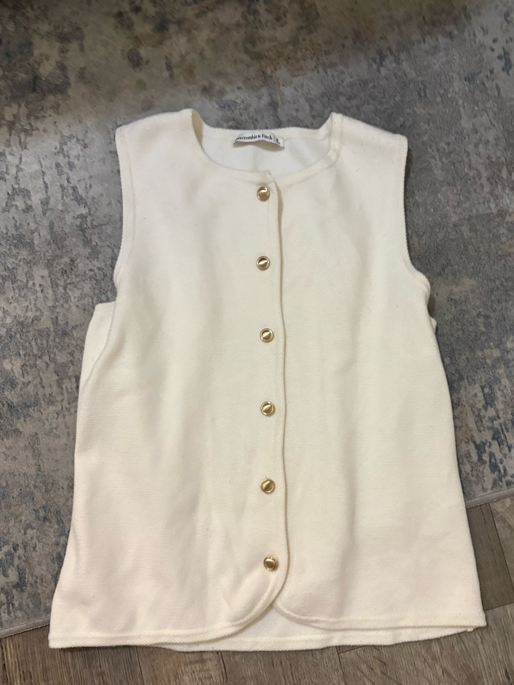 Abercrombie & Fitch Cream Knit Tank Top
